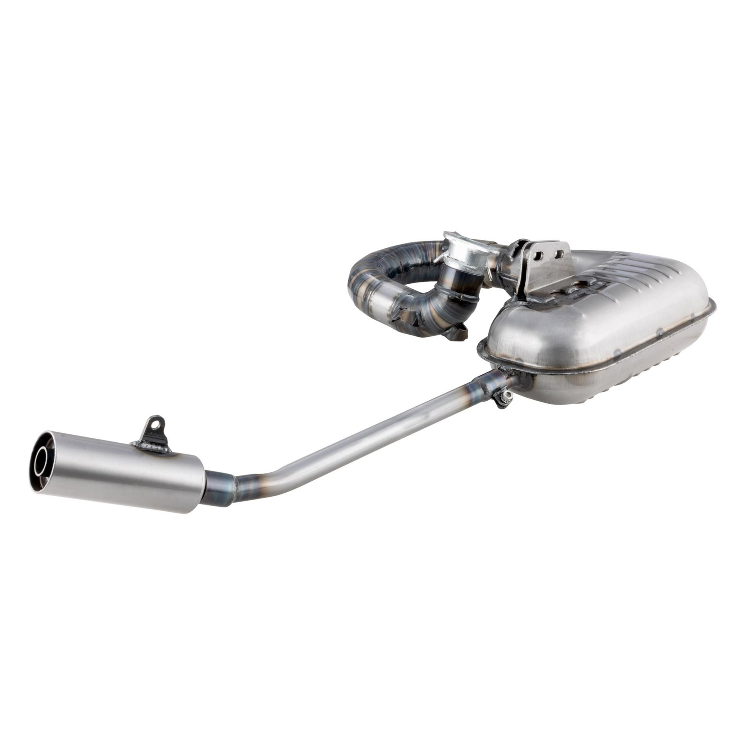 Image of Rennauspuff Clubsport Silent, Material: Stahl klarlackiert für Lambretta 125 LI 2°/150 LI 2°/175 TV 2° für Lambretta 125 LI 2°/150 LI 2°/175 TV 2°