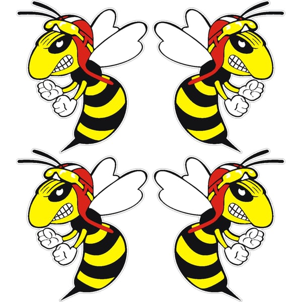 Image of Aufkleber mit Motiv Mini-"böse Wespe"