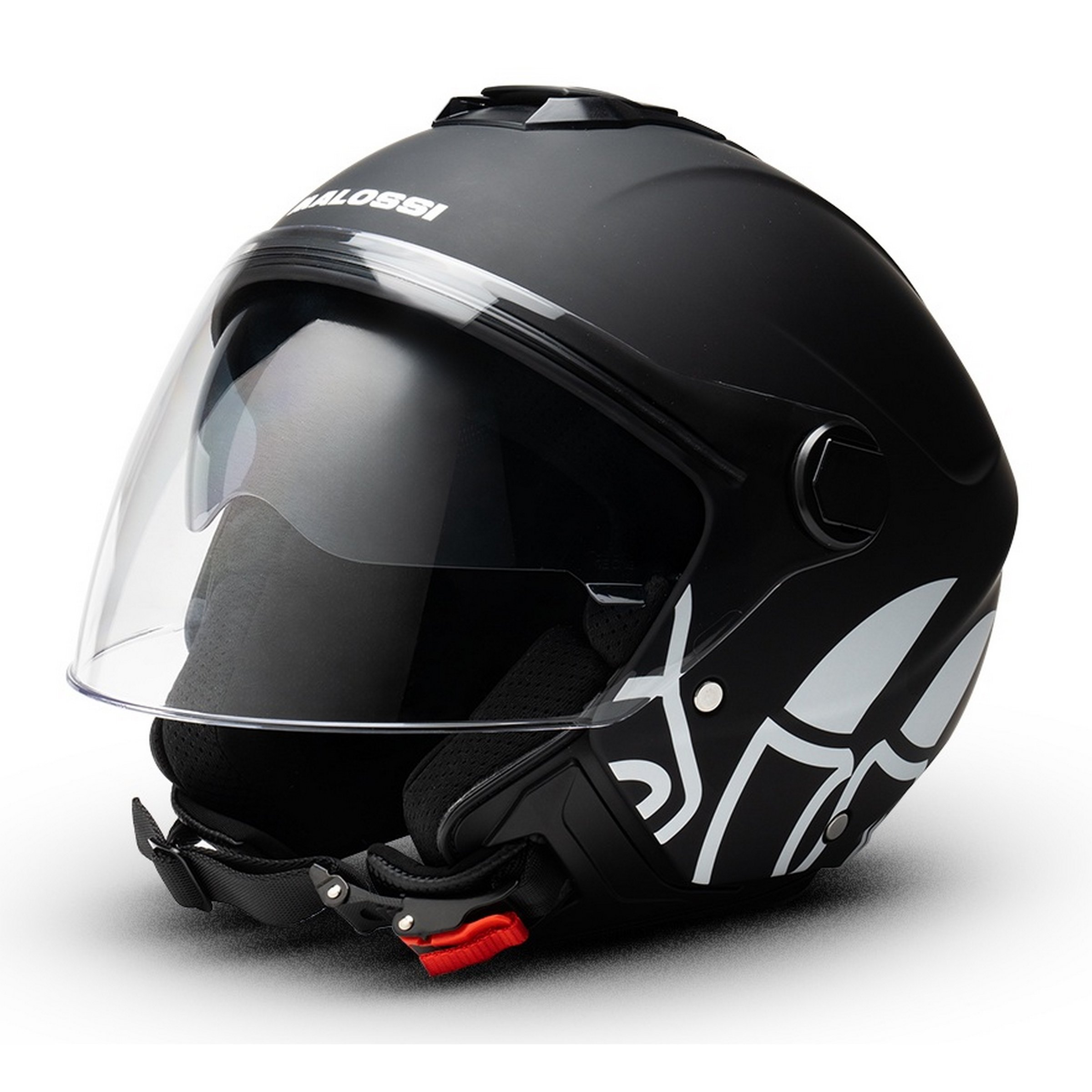Image of Helm MALOSSI Jet, schwarz matt, Gr. XS Jethelm Jethelm