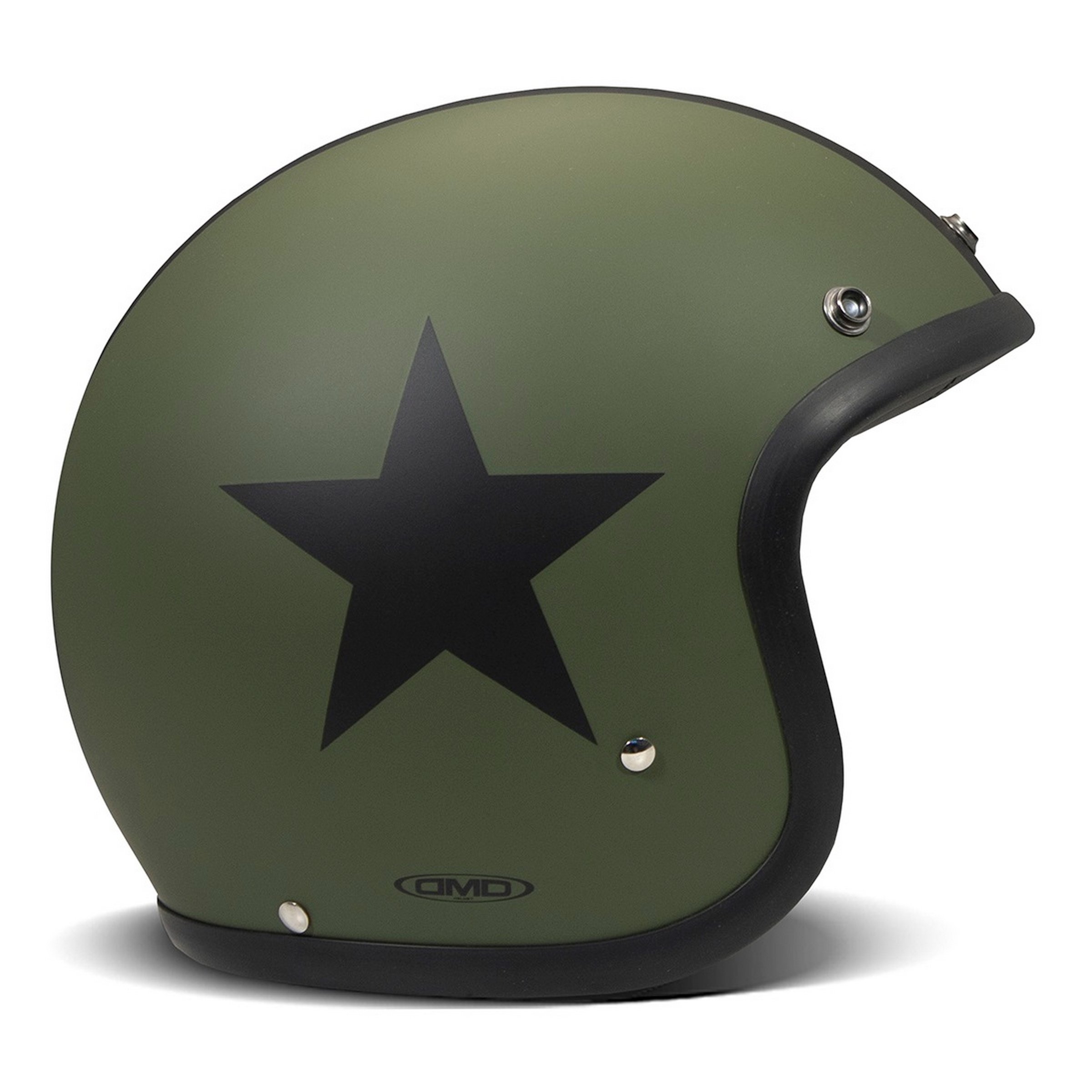 Image of Helm DMD RETRO Star Green, olivgrün matt, Gr. XS, 54cm Jethelm Jethelm