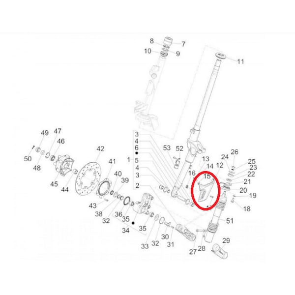 Image of Gabelverkleidung PIAGGIO 676187 für Vespa 946 3V i.e. 125ccm