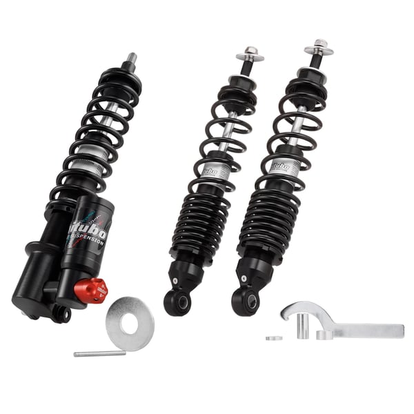 Image of Stoßdämpferkit BITUBO "Black Edition", WMB/GEV vorne & hinten für Vespa GTS/GTS Super /GTV/GT60/GT/GT L 125-300ccm ('03-'13/'17-`22)