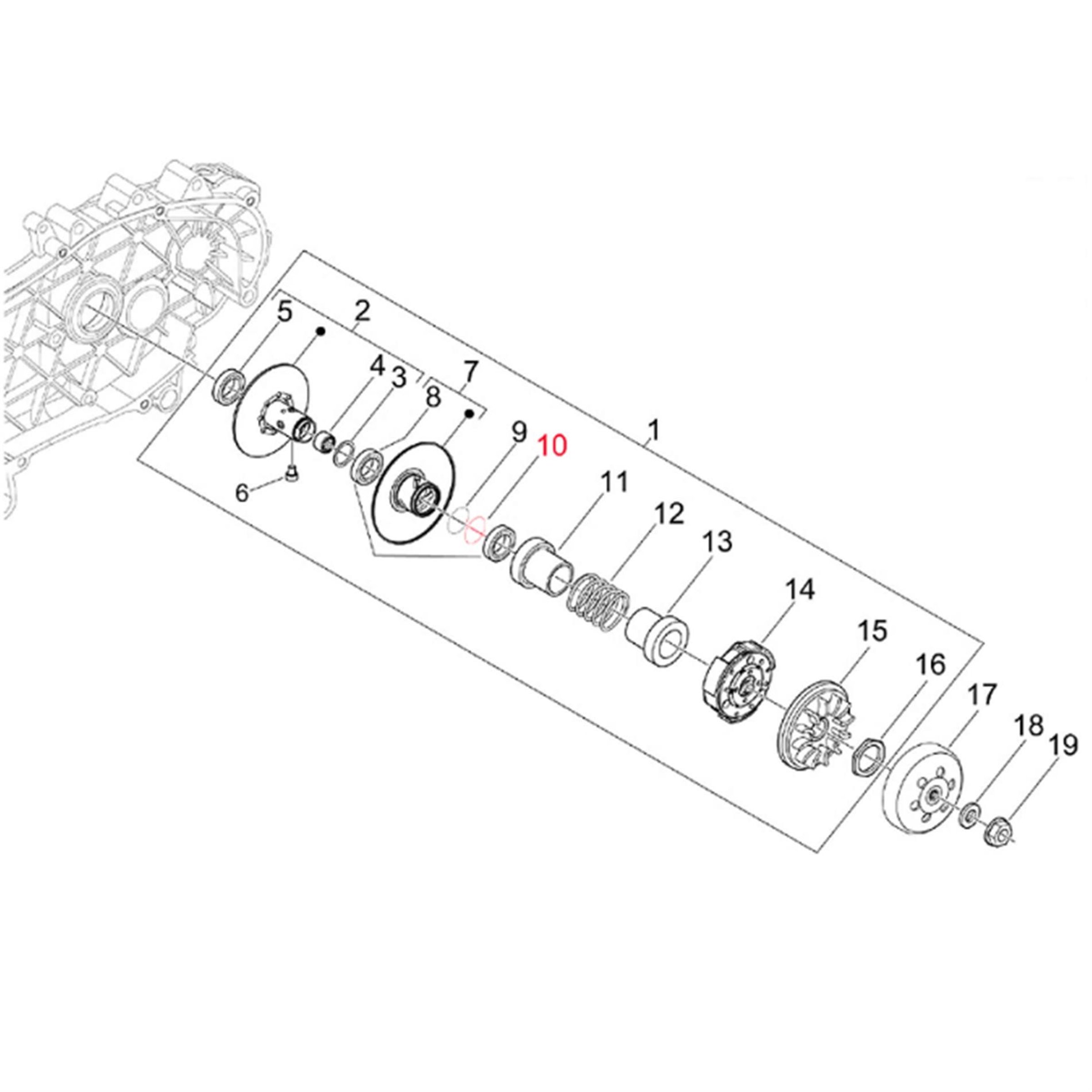 Image of O-Ring starre Wandlerscheibe für Vespa GTS/GTS Super/GTV/GT 60 250-300ccm 4T LC für PIAGGIO Quasar 250-300, 4T, LC für Vespa GTS/GTS Super/GTV/GT 60 250-300ccm 4T LC für PIAGGIO Quasar 250-300, 4T, LC