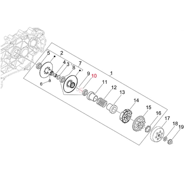 Image of O-Ring starre Wandlerscheibe für Vespa GTS/GTS Super/GTV/GT 60 250-300ccm 4T LC für PIAGGIO Quasar 250-300, 4T, LC