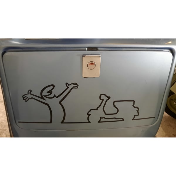 Image of Aufkleber mit Motiv Vespa Motorroller