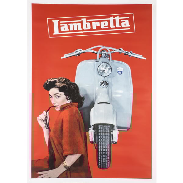 Image of Poster mit Motiv Lambretta red women