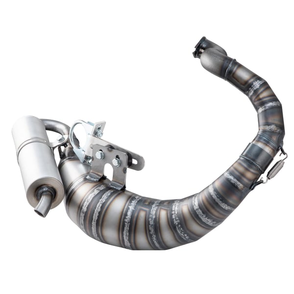 Image of Rennauspuff EGIG Performance UNISEX, Stahl unlackiert, Dämpfer: Aluminium Farbe (ESD): silber für Vespa 90/R/SS/100/125/PV/ET3