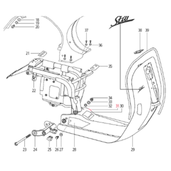 Image of Aufkleber LML für LML Star 125-200 4T/Star Deluxe 125-150 4S/Speedy