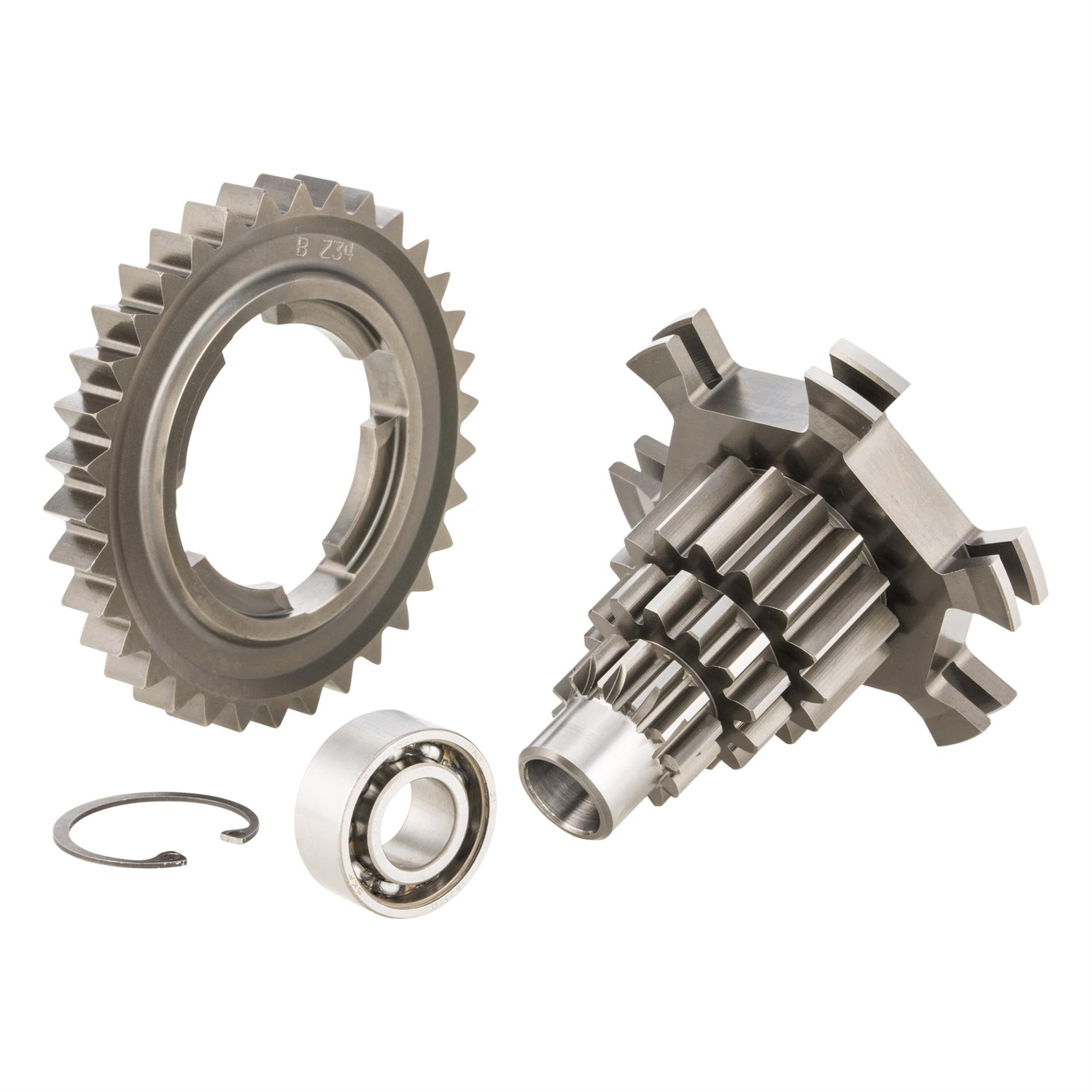 Image of Nebenwelle Zahnradsatz Z 12-13-15-15 BENELLI für Vespa 200 Rally/P125-150X 2°/P150S 2°/P200E/PX125-200 E/Lusso/'98/MY/'11/T5/Cosa für Vespa 200 Rally/P125-150X 2°/P150S 2°/P200E/PX125-200 E/Lusso/'98/MY/'11/T5/Cosa