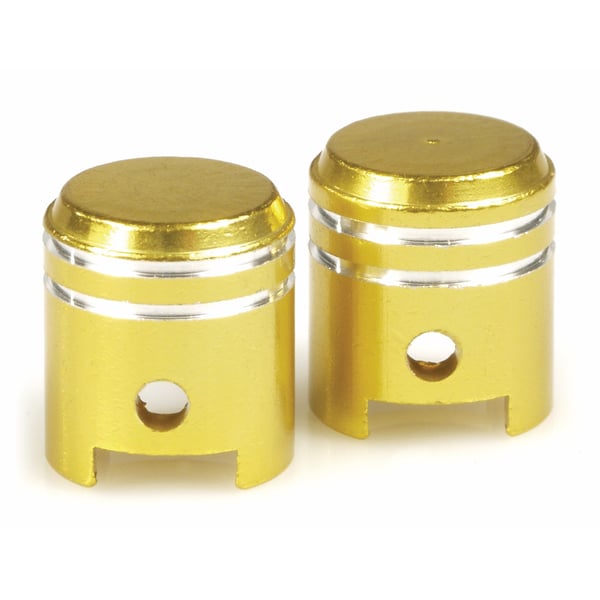 Image of Ventilkappen mit Motiv "Kolben" gold