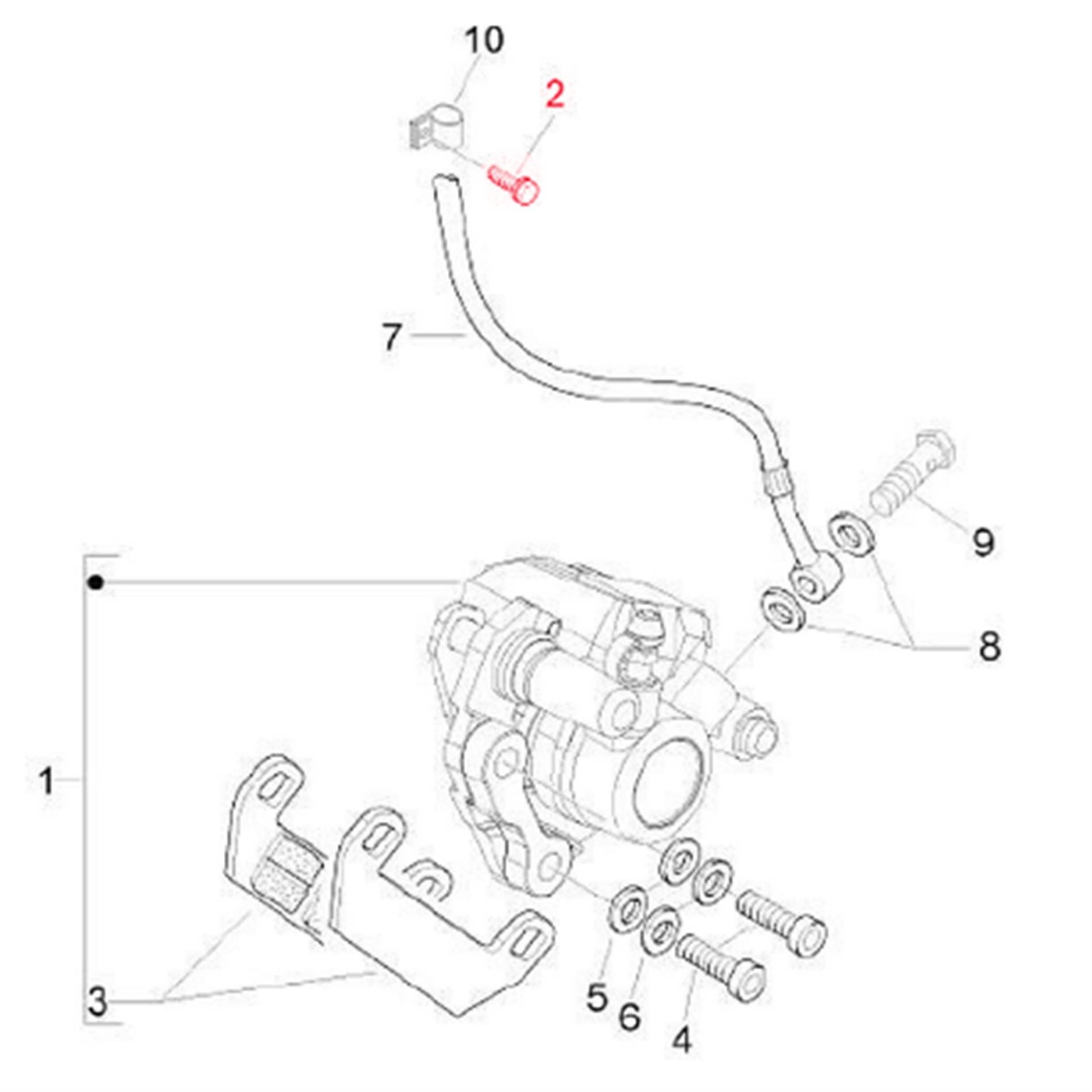 Image of Schraube Bremsleitung M10x18 mm, PIAGGIO für Vespa LXV/GTV/GT 60 50-250ccm für Vespa LXV/GTV/GT 60 50-250ccm
