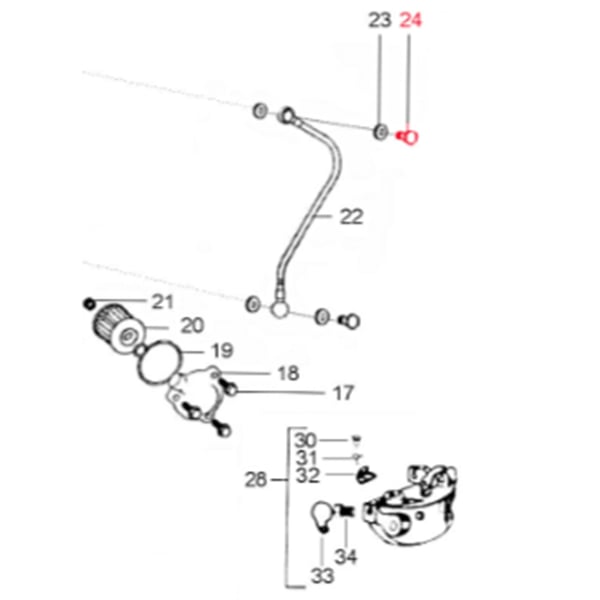 Image of Hohlschraube M8x25 mm für LML Star 200 4T