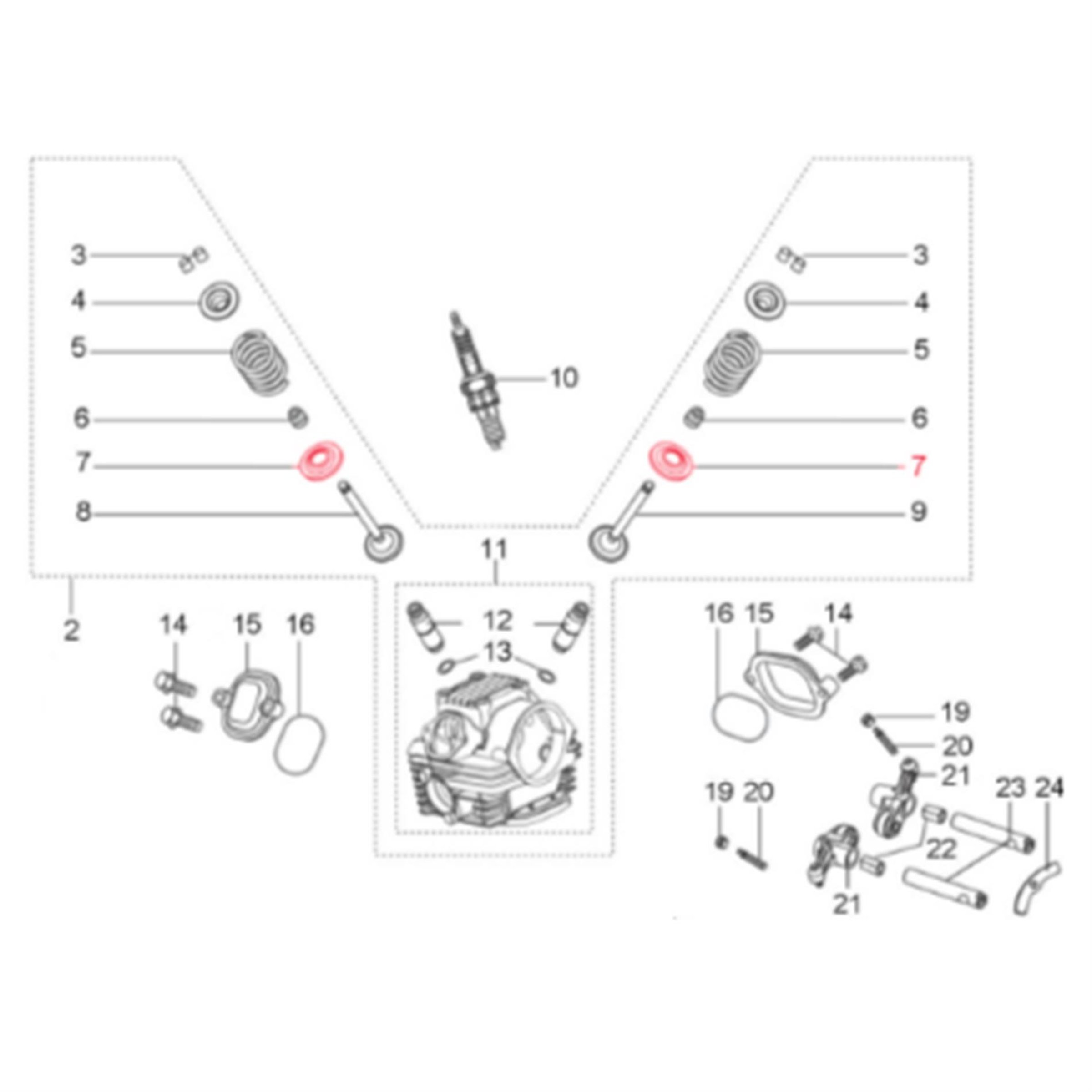 Image of Sitz Ventilfeder LML, C-4771209 für LML Star 200 4T für LML Star 200 4T