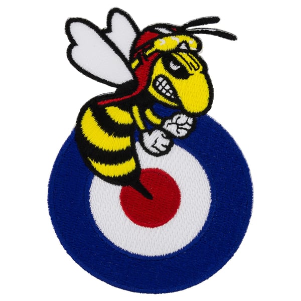 Image of Aufnäher mit Motiv "Target böse Wespe"