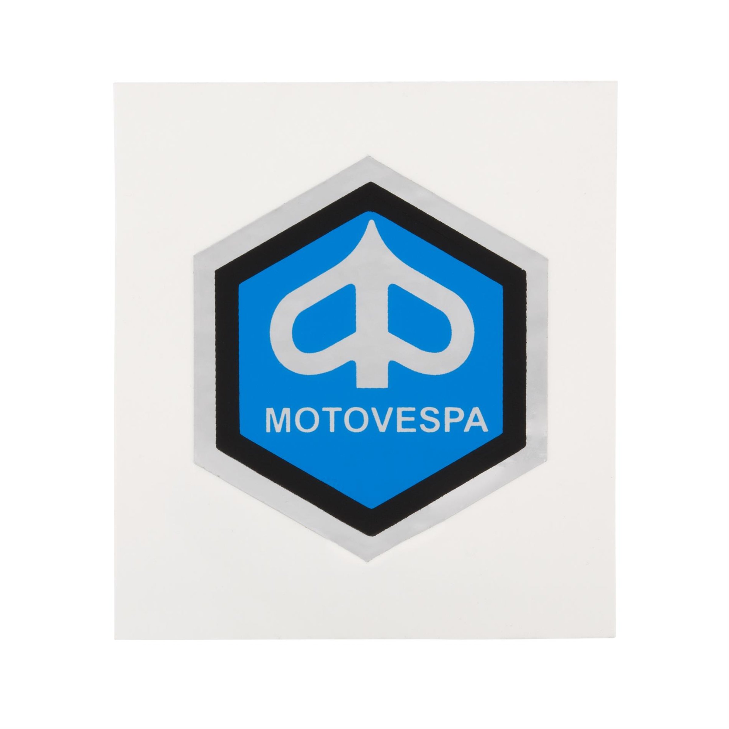 Image of Emblem 6-Eck "Motovespa" Kaskade E.2138 für MotoVespa 150 Sprint/GS/160 GT für MotoVespa 150 Sprint/GS/160 GT