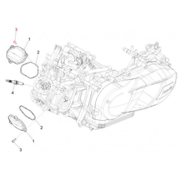 Image of Schraube Zylinderkopfabdeckung M5x14 mm, PIAGGIO für Vespa GTS/GTS Super 125/150ccm 4T LC iGet (Euro4)