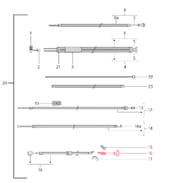 Image of Chokehebel LML, SF524-0788 für LML Star 125-200 4T/Star Deluxe 125-150 4S/Speedy
