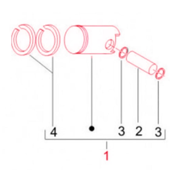 Image of Kolben PIAGGIO Standard, 4878020001 - 288990/1 für Vespa ET2/LX/LXV/S/Primavera/Sprint 50ccm 2T AC, passt auch für APRILIA/DERBI/GILERA/PIAGGIO