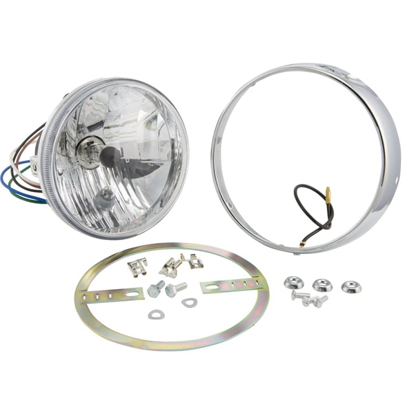 Image of Scheinwerfer JOCKEY'S BOXENSTOP Klarglas H4 rund für Lambretta 125 LI 1°/150 LI 1°/175 TV 1°