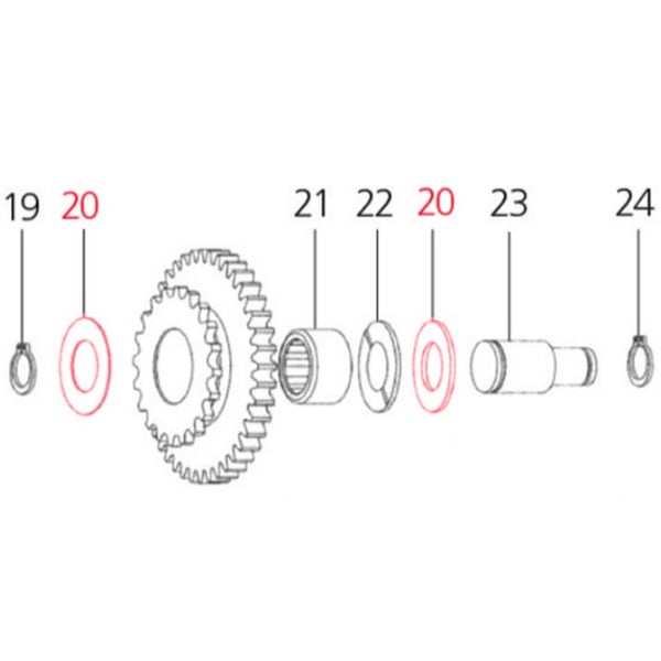 Image of Distanzscheibe 14,5x24x0,5 mm, LML für LML Star 125-150 4T/Star Deluxe 125-150 4S/Speedy