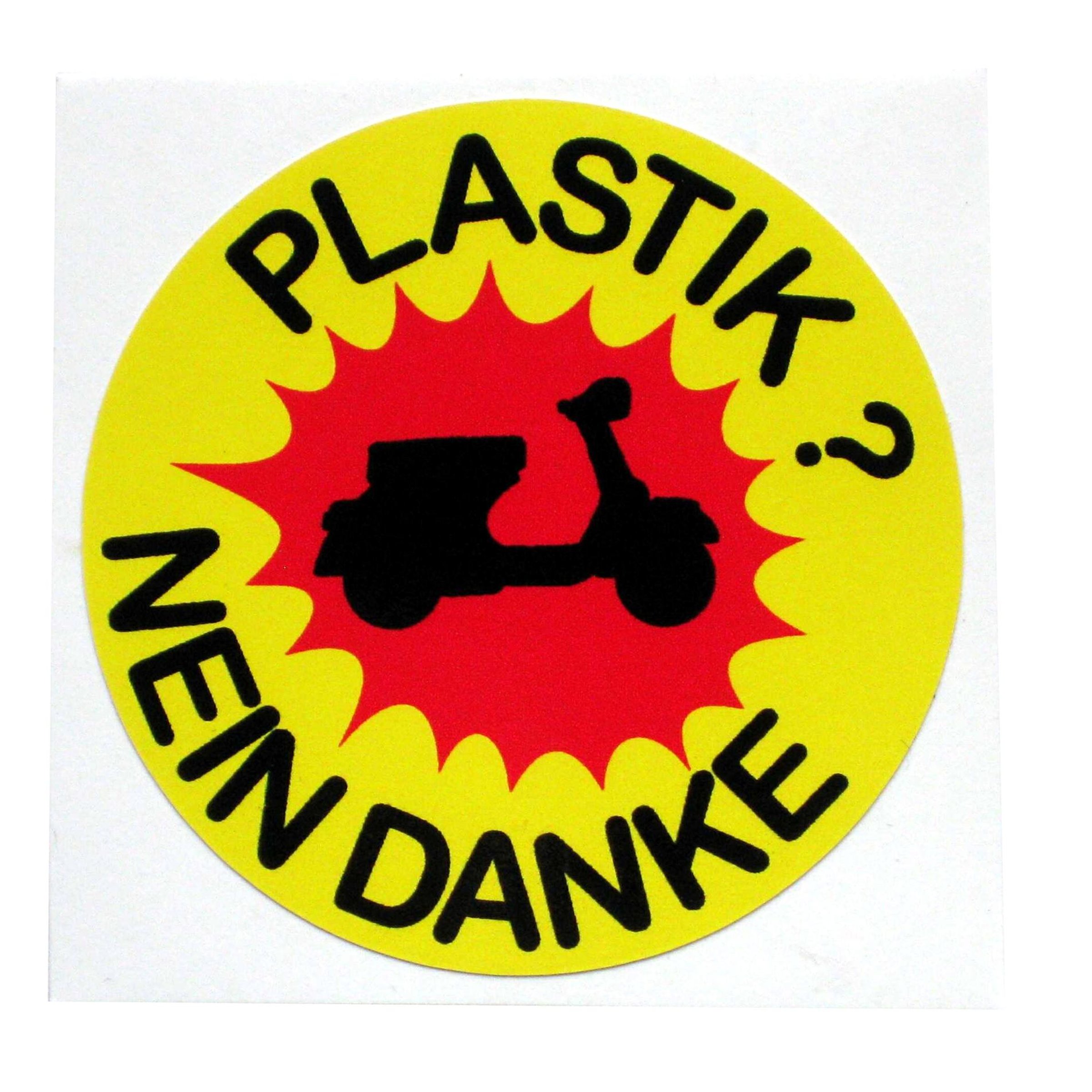 Image of Aufkleber mit Motiv "PLASTIK? NEIN DANKE"