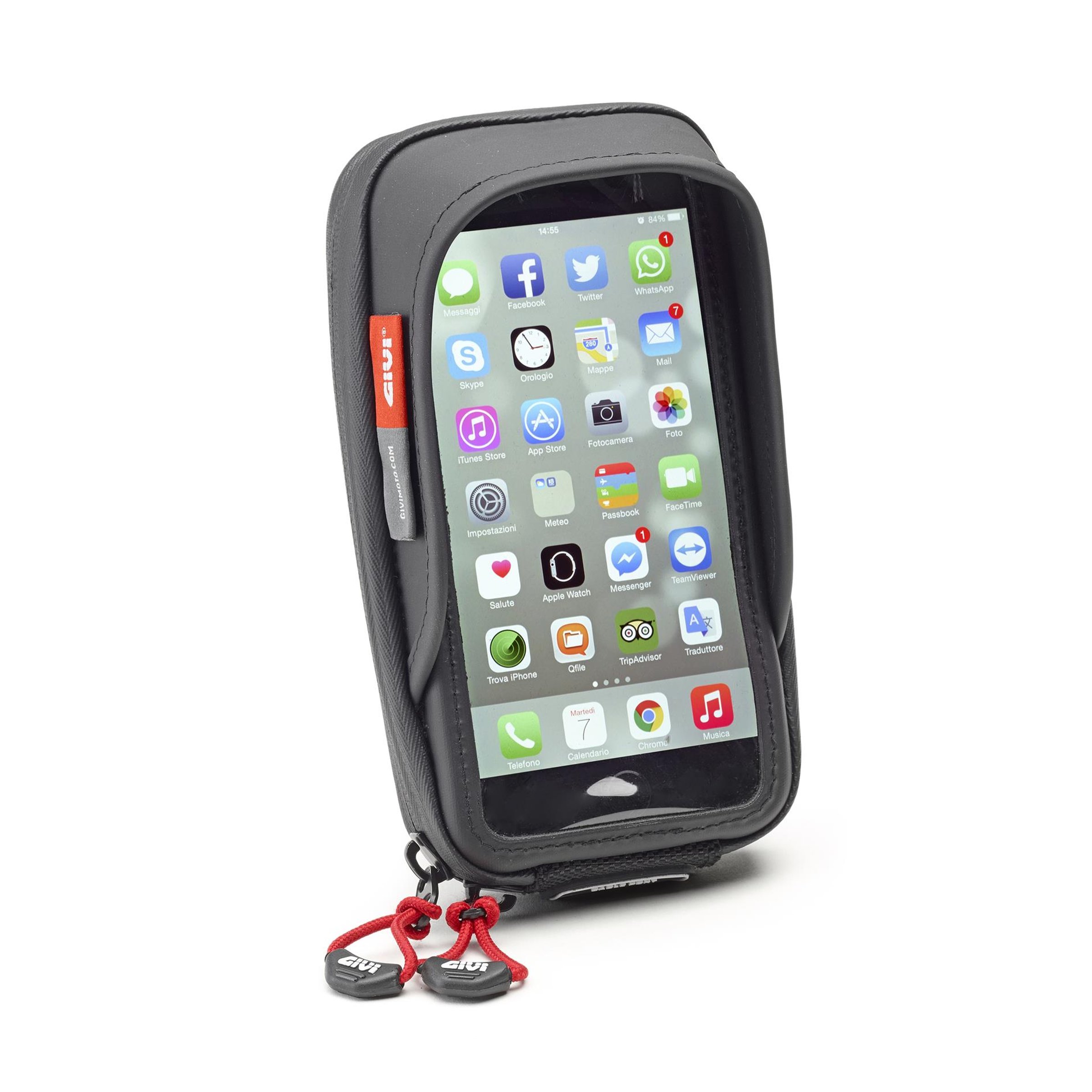 Image of Smartphonehalter GIVI zur Montage an Spiegelstange/Windschild/Rohrlenker