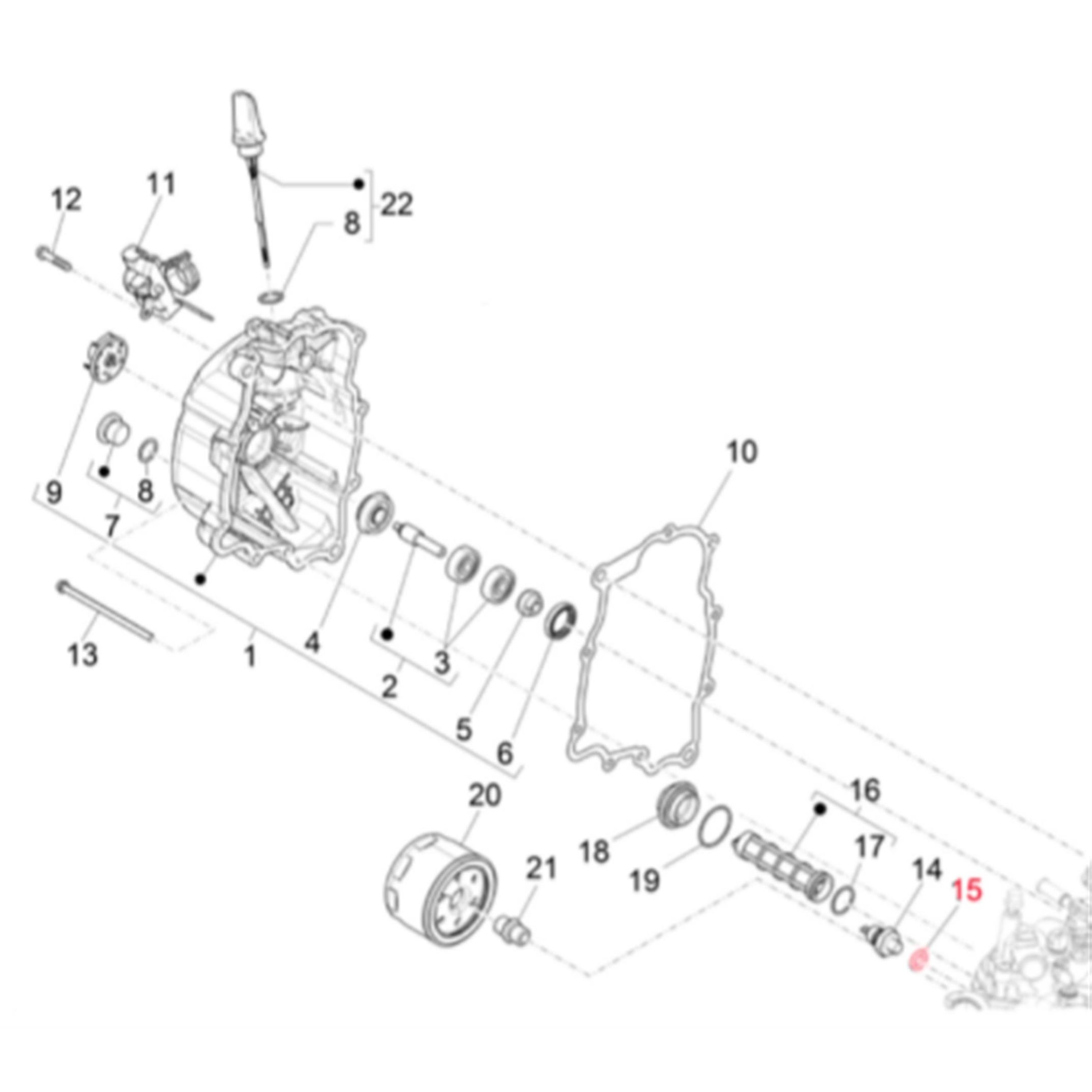 Image of Unterlegscheibe Öldrucksensor M10 mm, PIAGGIO für Vespa GTS/GTS Super/GTV 300ccm HPE (`18-) für Vespa GTS/GTS Super/GTV 300ccm HPE (`18-)