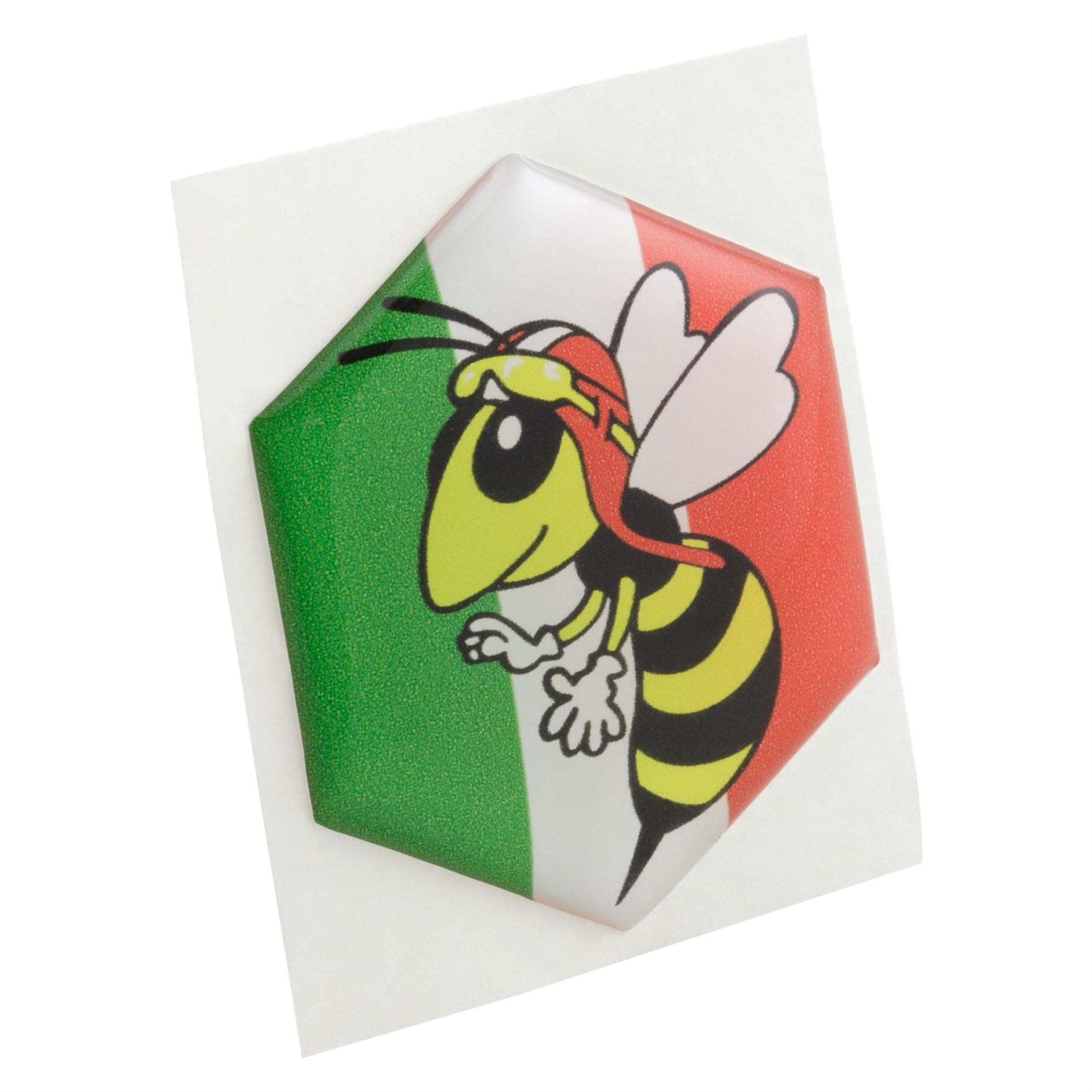 Image of Emblem "Wespe" 6-Eck Kaskade für Vespa PK50-125 XL/XL2/PX80-200E/Lusso/'98/T5 für Vespa PK50-125 XL/XL2/PX80-200E/Lusso/'98/T5