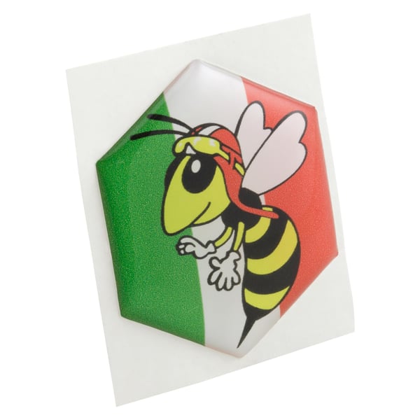 Image of Emblem "Wespe" 6-Eck Kaskade für Vespa PK50-125 XL/XL2/PX80-200E/Lusso/'98/T5