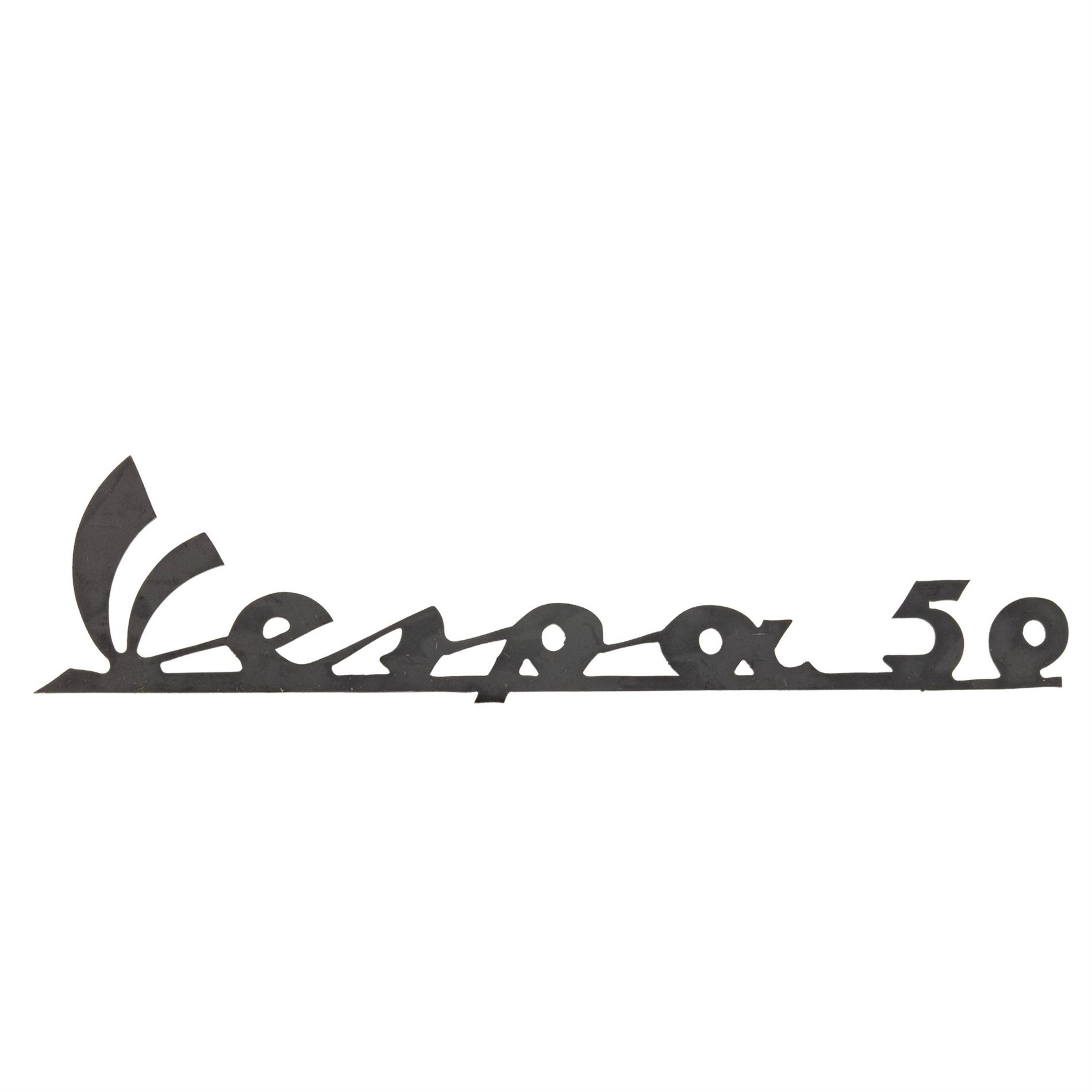 Image of Schriftzug Vespa 50 Beinschild vorne für Vespa 50 N, V5A1T 11600 -> für Vespa 50 N, V5A1T 11600 ->