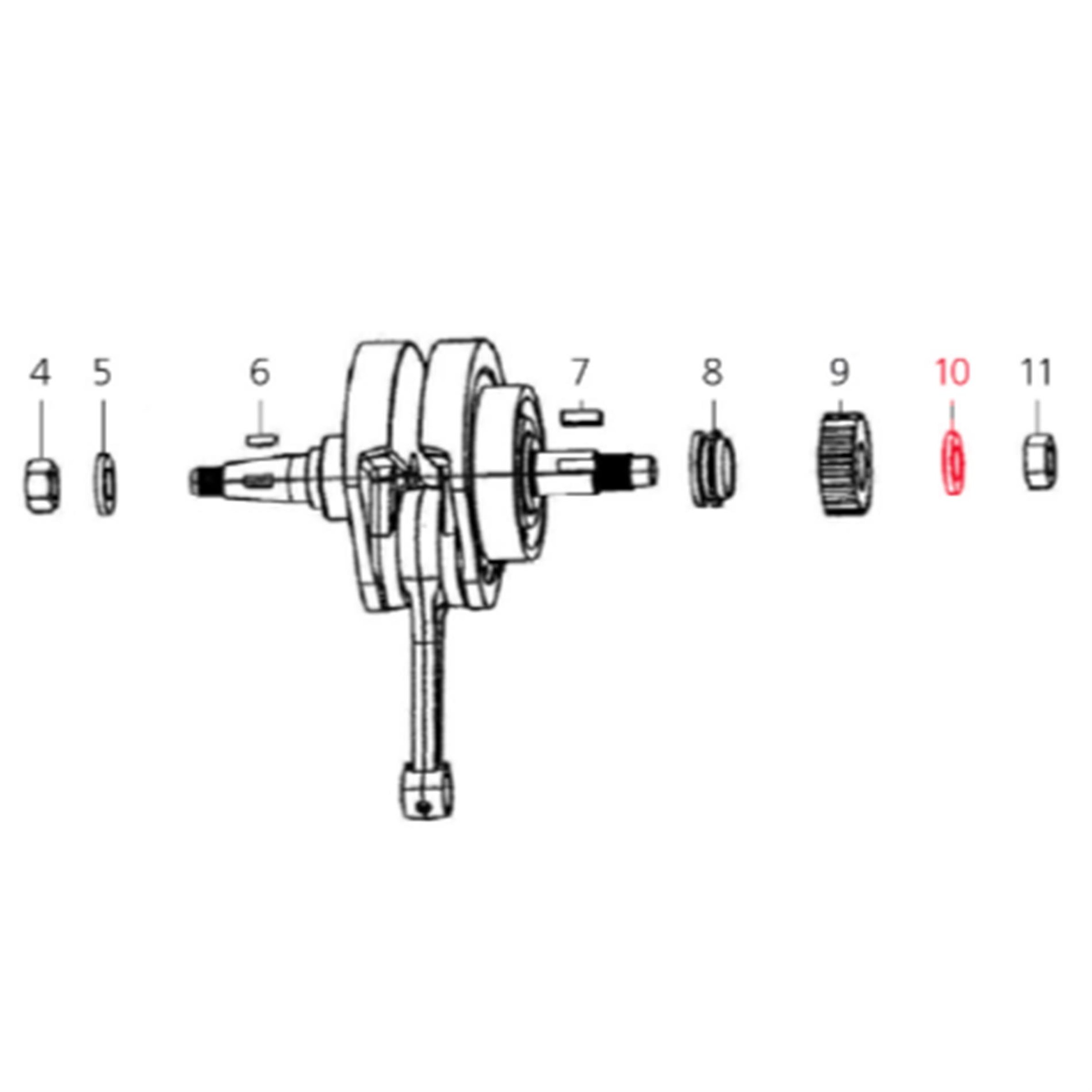 Image of Unterlegscheibe Kupplung (d) 3,0mm, LML für LML Star 200 4T für LML Star 200 4T