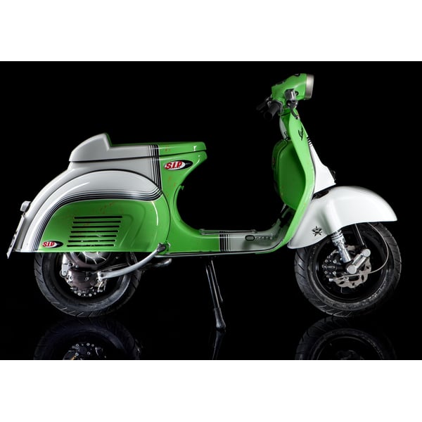 Image of Umrüstkit Bremstrommel hinten SERIE PRO modifiziert für GTS 12" Felge hinten für Vespa PX80-200/PE/Lusso/'98/MY/'11