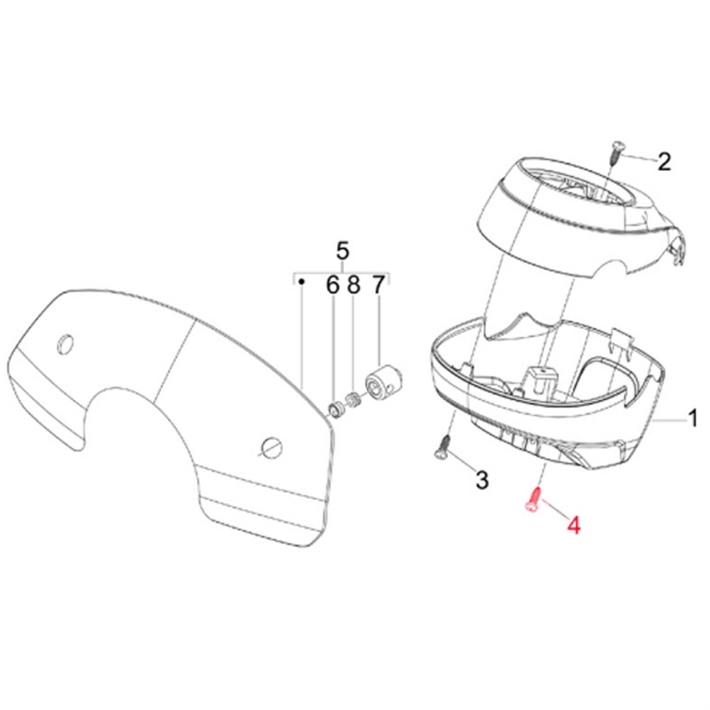 Image of Schraube Lenkerverkleidung M6x40 mm, Torx, PIAGGIO für Vespa LXV 125ccm für Vespa LXV 125ccm