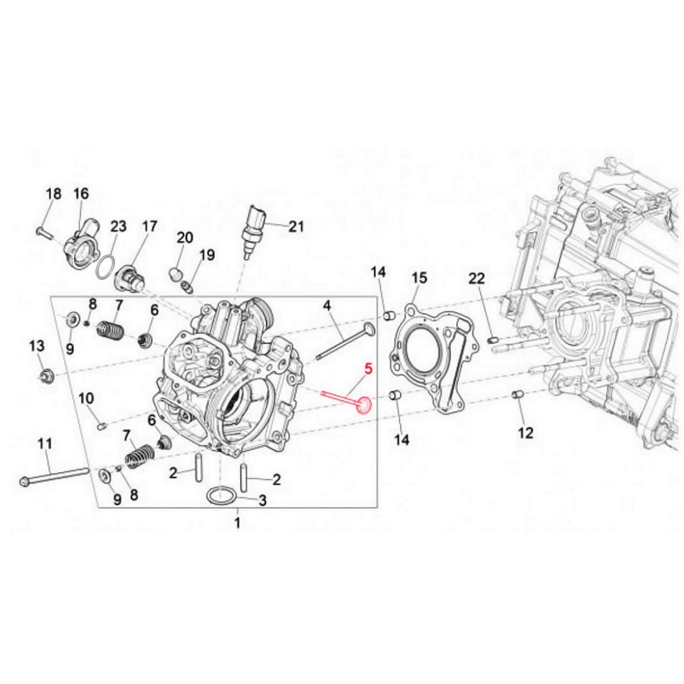 Image of Einlassventil PIAGGIO für Vespa GTS/GTS Super 125/150ccm 4T LC iGet (Euro4) für Vespa GTS/GTS Super 125/150ccm 4T LC iGet (Euro4)