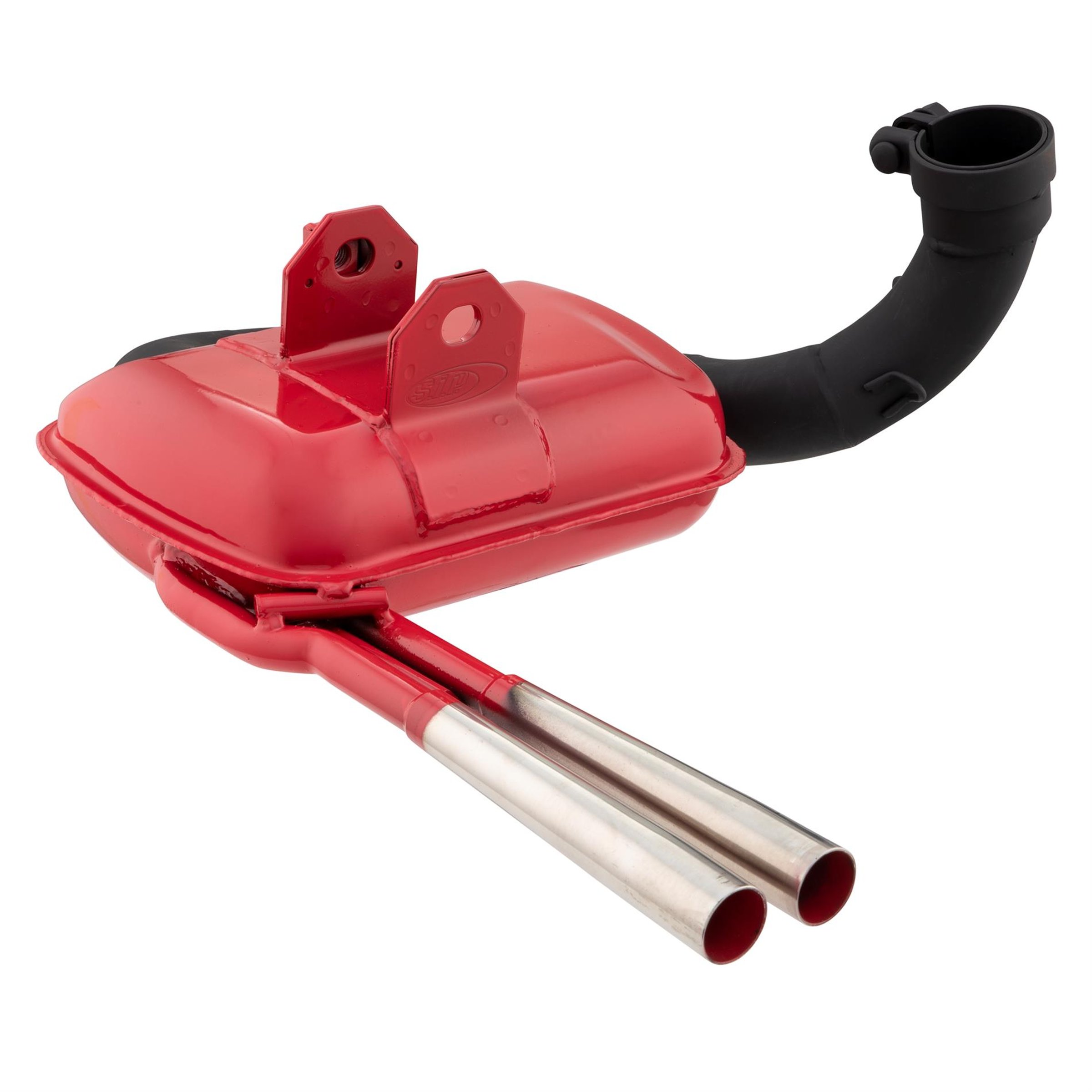 Image of Rennauspuff SIP ROAD 3.0 Sport Optik, Material: Stahl rot, Farbe (ESD): chrom für Vespa 200 Rally/P200E/PX200 E/Lusso/'98/MY/Cosa 1 200 für Vespa 200 Rally/P200E/PX200 E/Lusso/'98/MY/Cosa 1 200