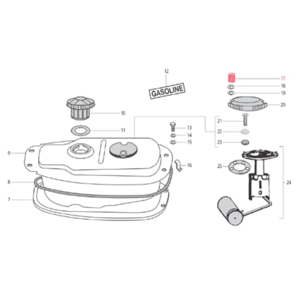 Image of Mutter, LML für LML Star 125-200 4T/Star Deluxe 125-150 4S/Speedy