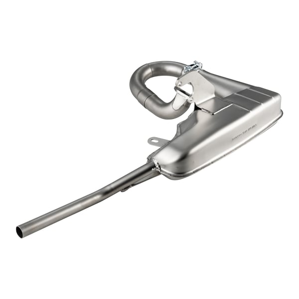 Image of Rennauspuff Ancelotti, Stahl silber für Lambretta 125 LI/LIS/DL/GP/150 LI/LIS/SX/DL/GP/175 TV 2°-3°/200 TV/SX/DL/GP