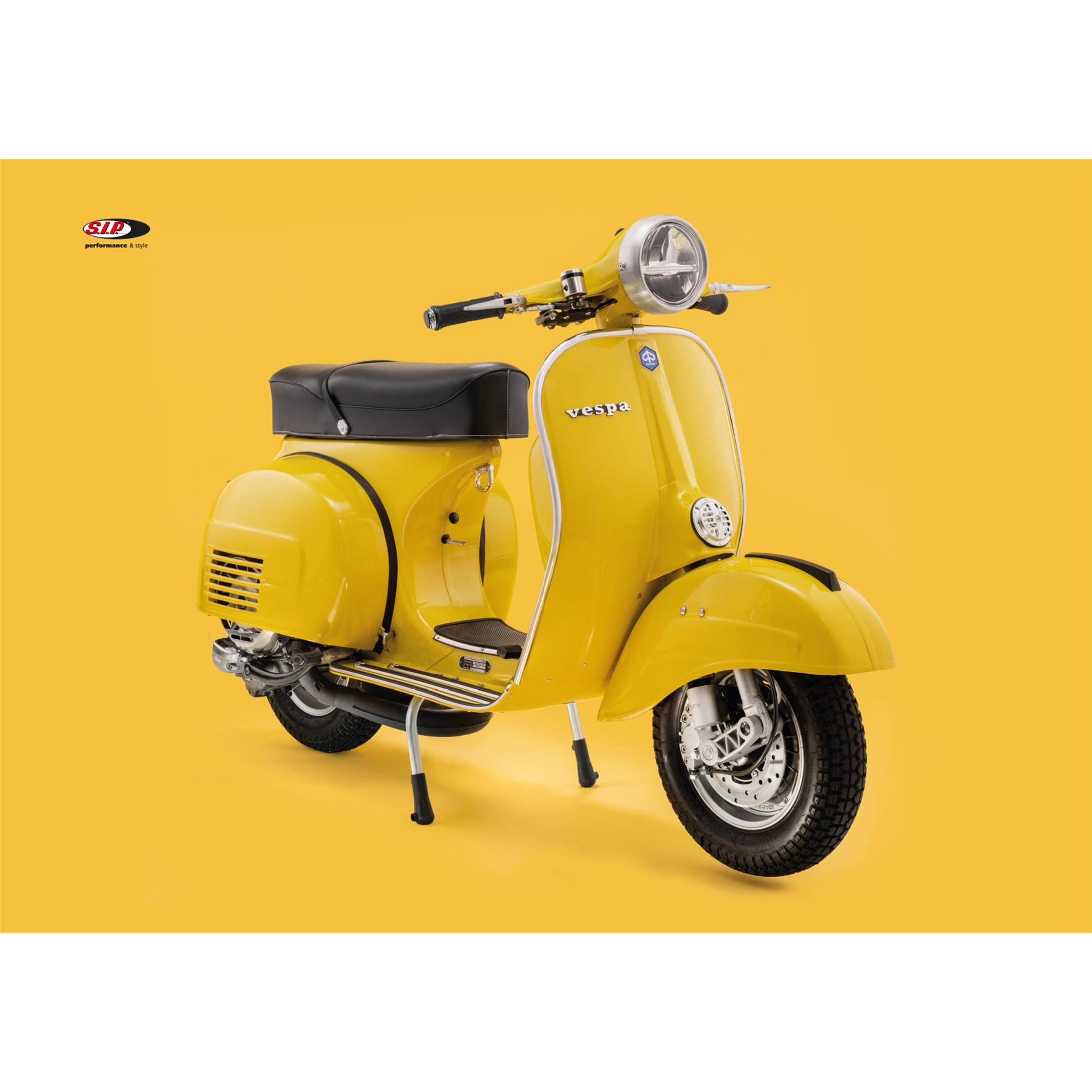 Image of Poster SIP mit Motiv Vespa Rally gelb Motorroller