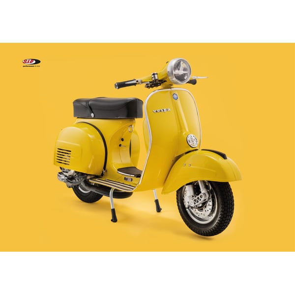Image of Poster SIP mit Motiv Vespa Rally gelb Motorroller