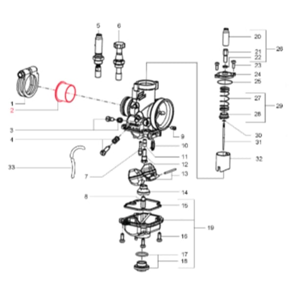 Image of Luftfilteradapter POLINI für Vergaser POLINI CP 343.0023
