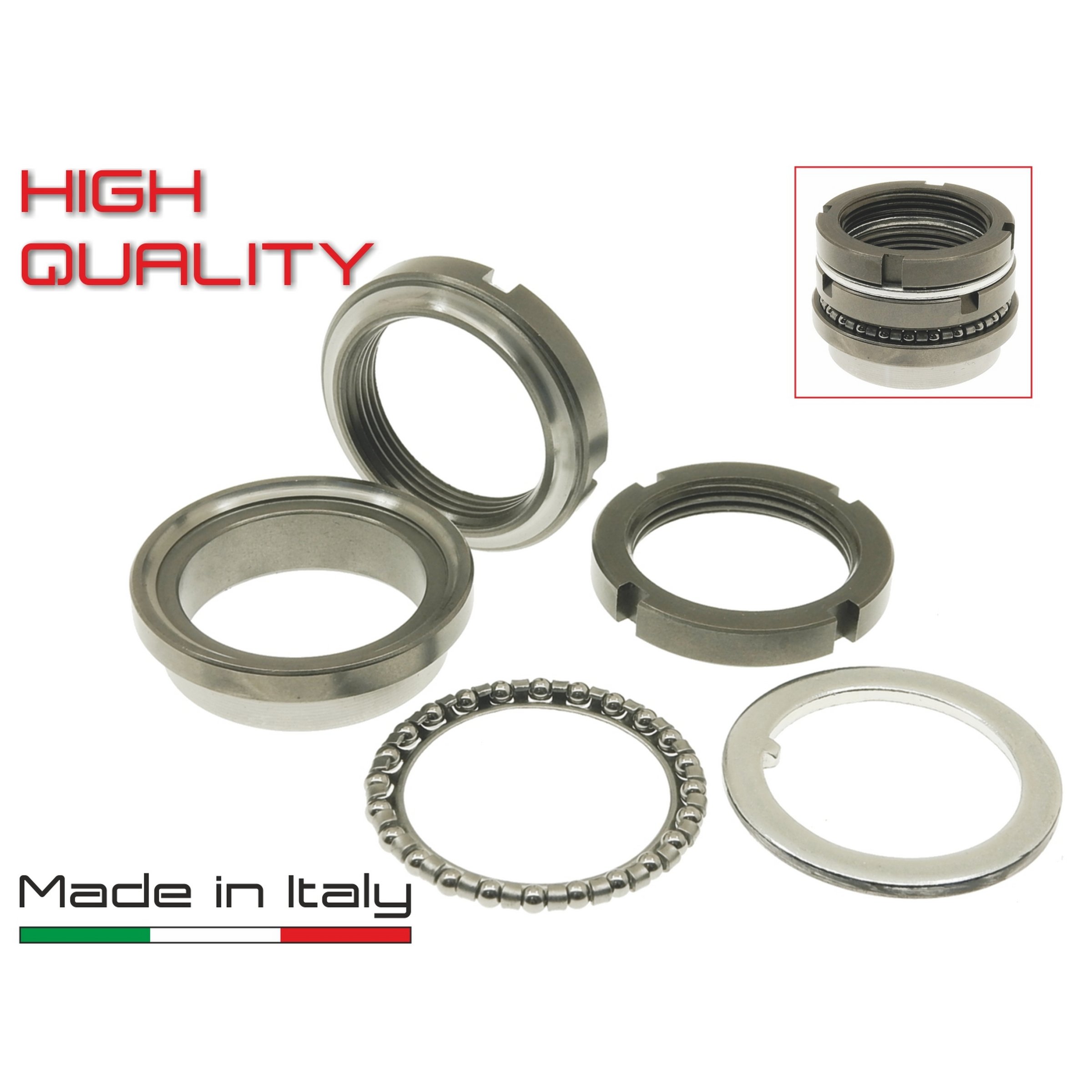 Image of Lenkkopflagersatz CIF oben für Vespa 50-125/PV/ET3/PK50-125/S/SS/XL/125 GT-TS/ 150 Sprint/V/Super/160 GS/180 SS/Rally/PX80-200/PE/Lusso/'98/MY/'11/T5/Cosa für Vespa 50-125/PV/ET3/PK50-125/S/SS/XL/125 GT-TS/ 150 Sprint/V/Super/160 GS/180 SS/Rally/PX80-200/
