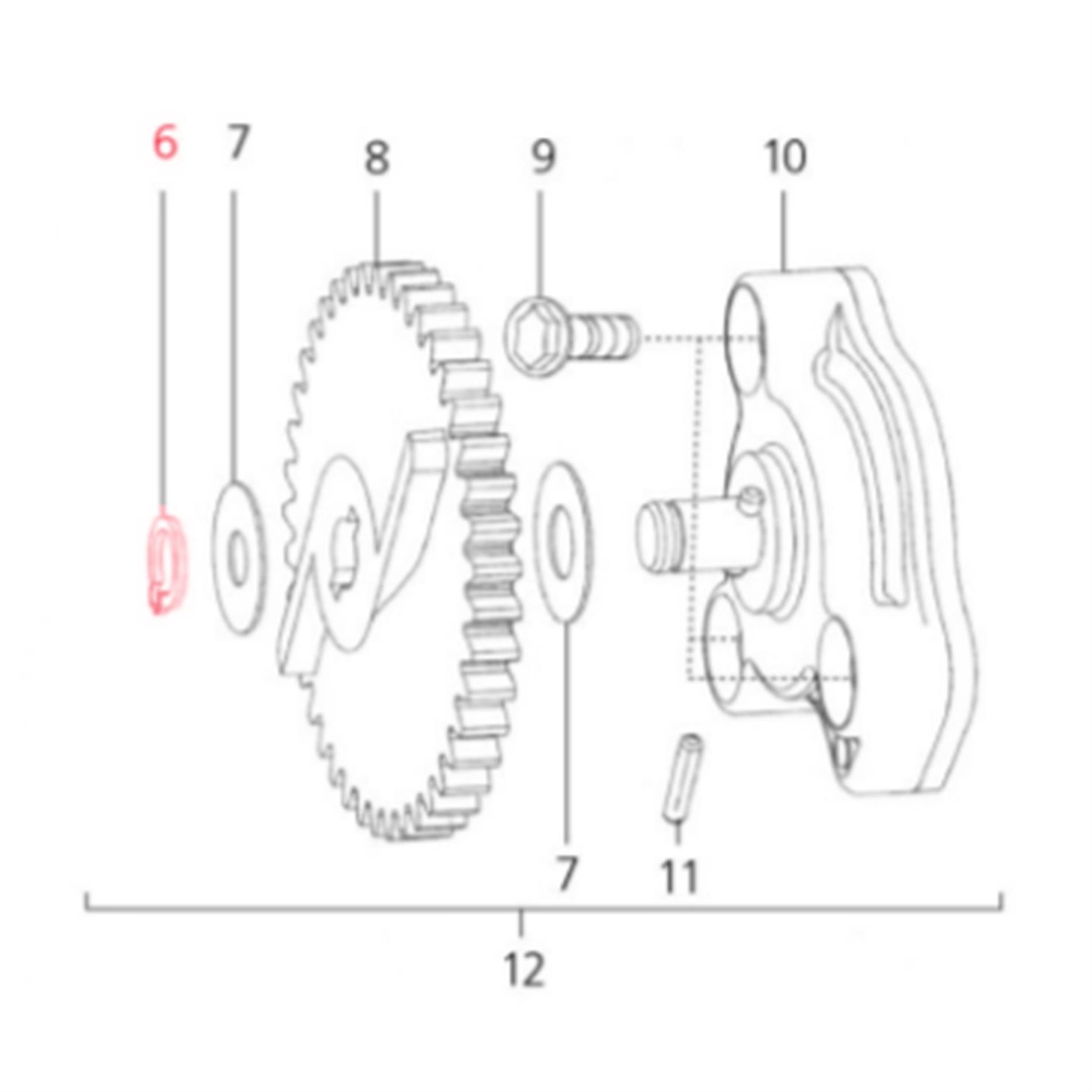 Image of Sicherungsring Ölpumpe, LML für Vespa PX/T5/Cosa/Rally für Vespa PX/T5/Cosa/Rally