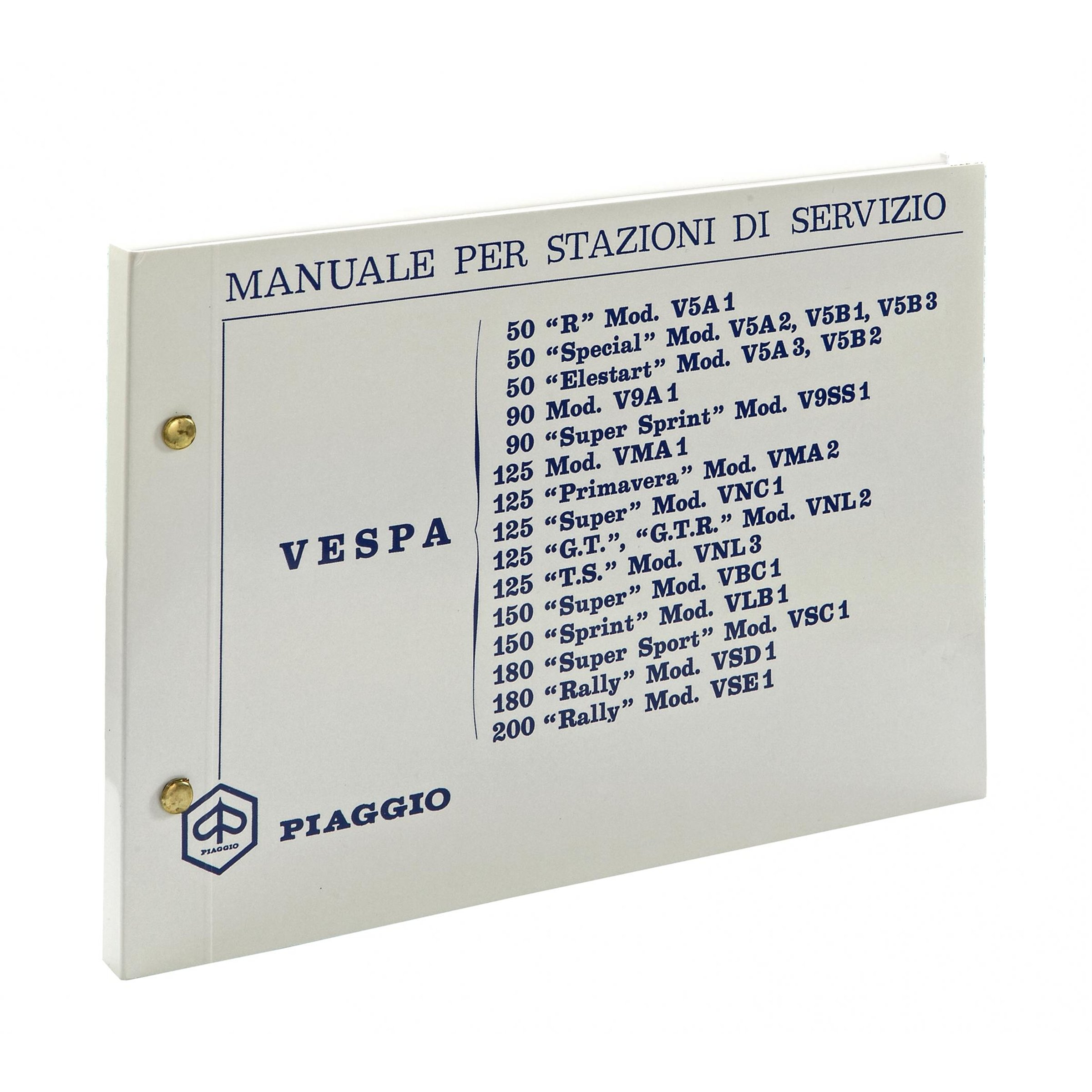 Image of Werkstatthandbuch CLD Libri Vespa 50 R/Special/Elestart/90/SS/125 VMA1T/PV/Super/GT/TS/150 Super/Sprint/180 SS/180-200 Rally