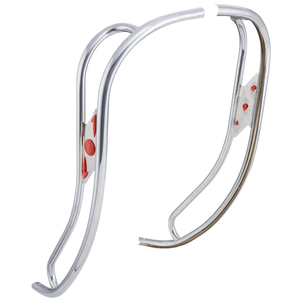 Image of Doppelschlitzrohr CUPPINI Beinschild "Ulma Style" für Lambretta 125 LI 1°-2°/150 LI 1°-2°/175 TV 1°-2°