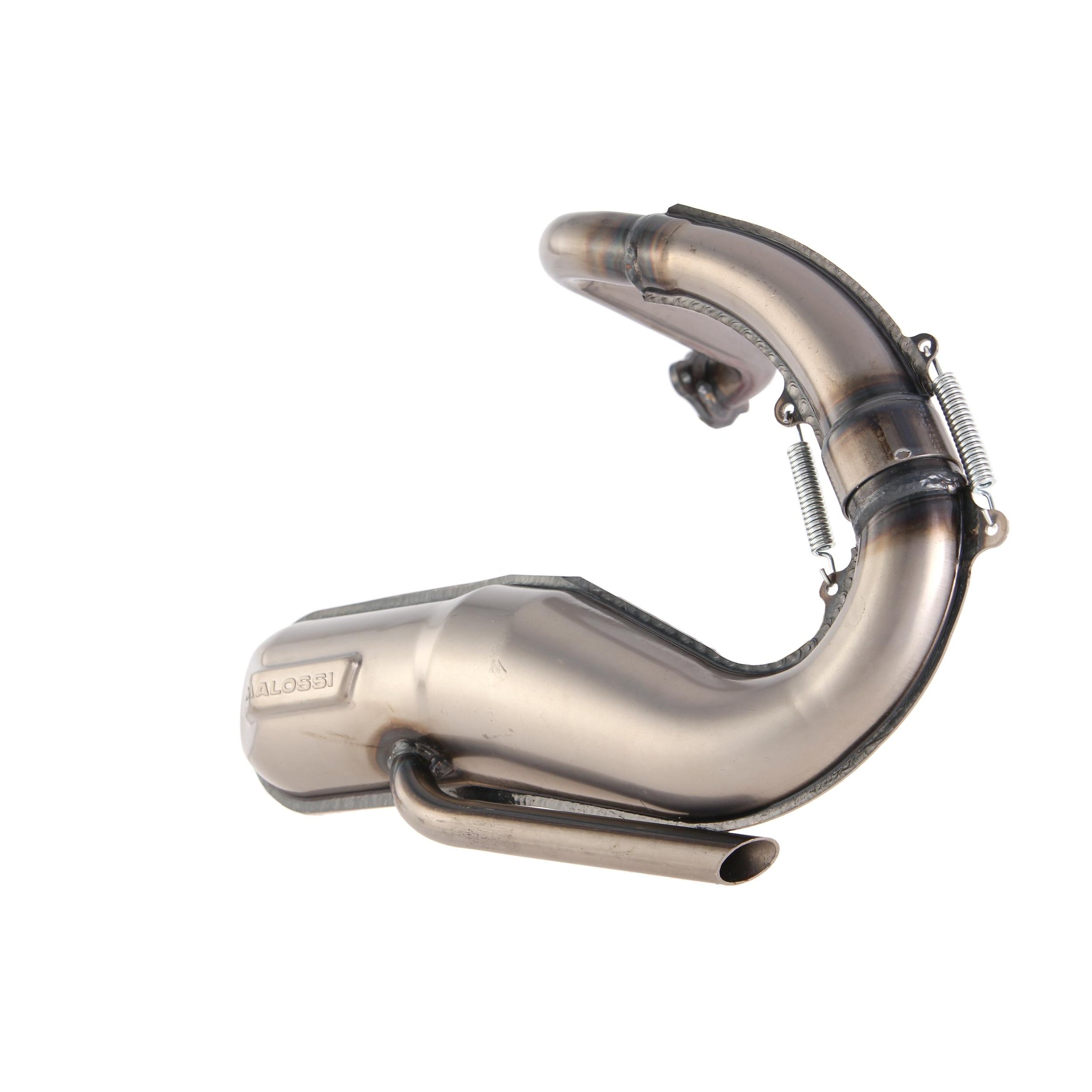 Image of Rennauspuff MALOSSI "Power Exhaust" Banane 3214425, Material: Stahl silber für Vespa 50/N/L/R/S/Special/SR/SS für Vespa 50/N/L/R/S/Special/SR/SS