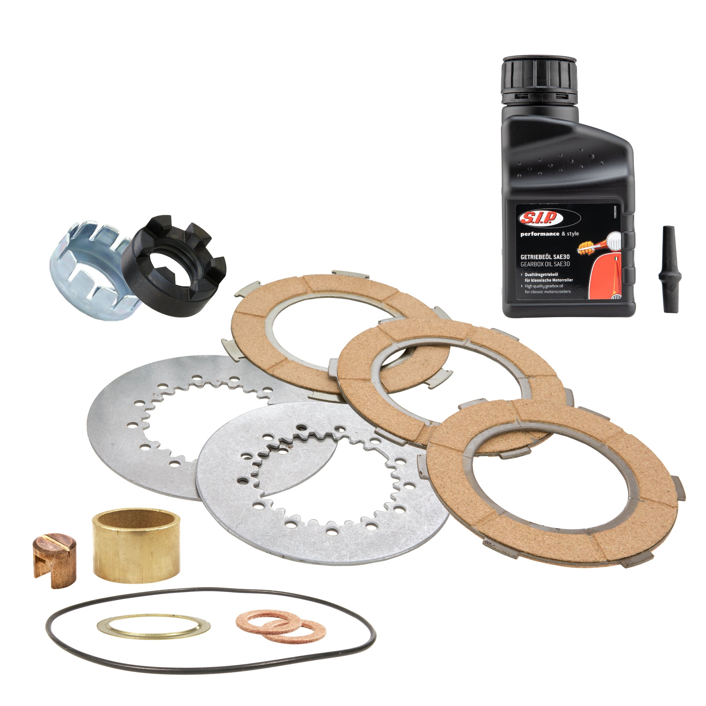 Image of Revisionskit SIP, Kupplung für Vespa 125 VNA2T 081469 ->/VNB/GT/GTR/TS/Super/150 VBA/VBB/VGLA-B/GL/Sprint/V/Super/PX80-150/PE/Lusso <- '94 für Vespa 125 VNA2T 081469 ->/VNB/GT/GTR/TS/Super/150 VBA/VBB/VGLA-B/GL/Sprint/V/Super/PX80-150/PE/Lusso <- '94