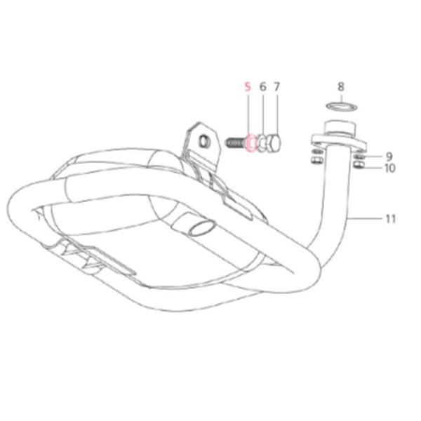 Image of Unterlegscheibe Schraube Auspuff M10 mm, LML für LML Star 125-200 4T/Star Deluxe 125-150 4S/Speedy
