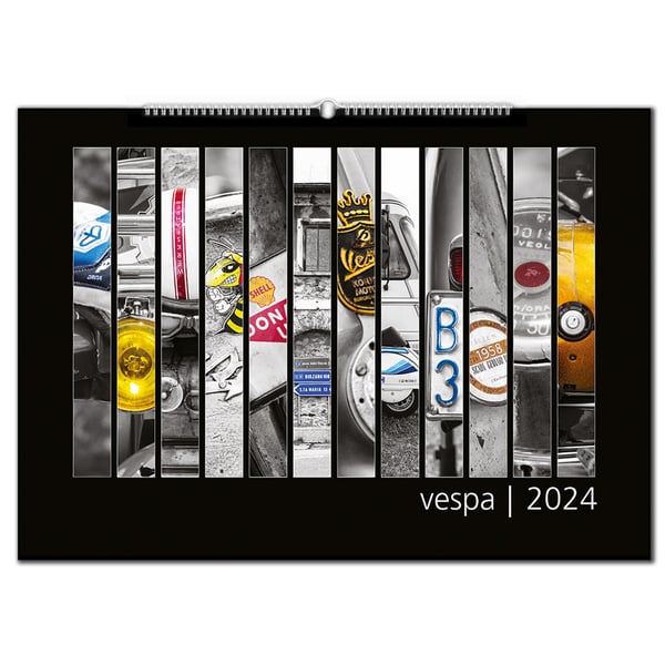 Image of Kalender Colorkey mit Motiv VESPA 2024 Motorroller Limited Edition