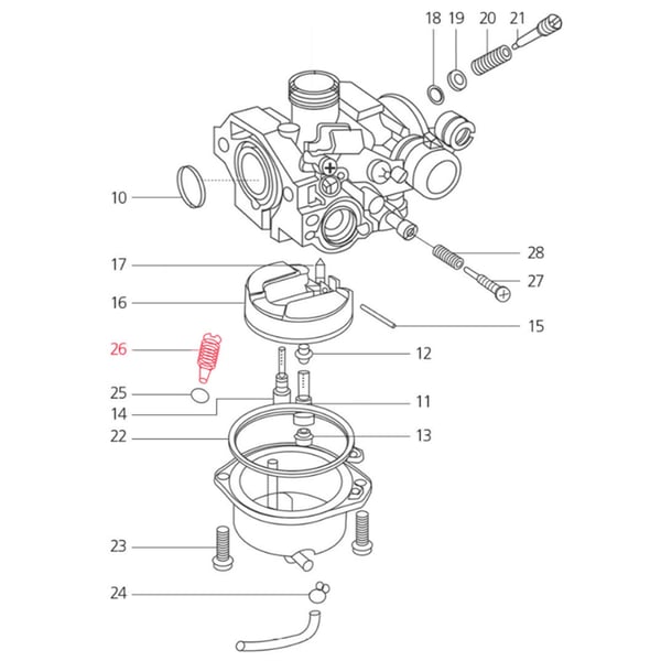 Image of Schraube Schwimmerkammer M6x20 mm, (Schlitz), LML für LML Star 200 4T