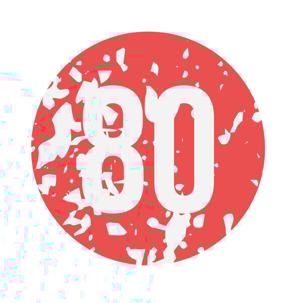 Image of Aufkleber mit Motiv Tempo 80